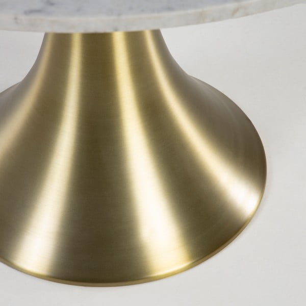 Valge ümmargune söögilaud marmorist , ø 120 cm Oria - Kave Home-image-3