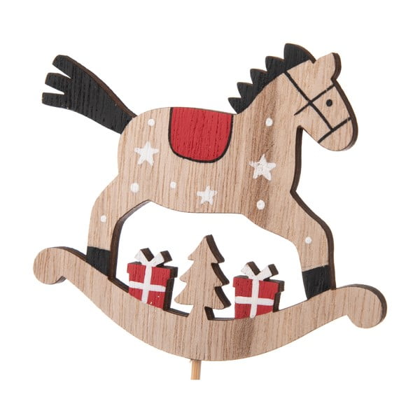 Komplekt 3 puidust hobuse kujuga pintsakukaunistust , kõrgus 33 cm - Dakls