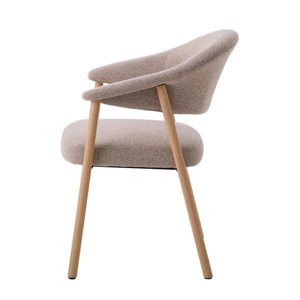 Beežid söögitoolid tammepuidust käetugedega 2tk komplektis Elk - Unique Furniture-image-4