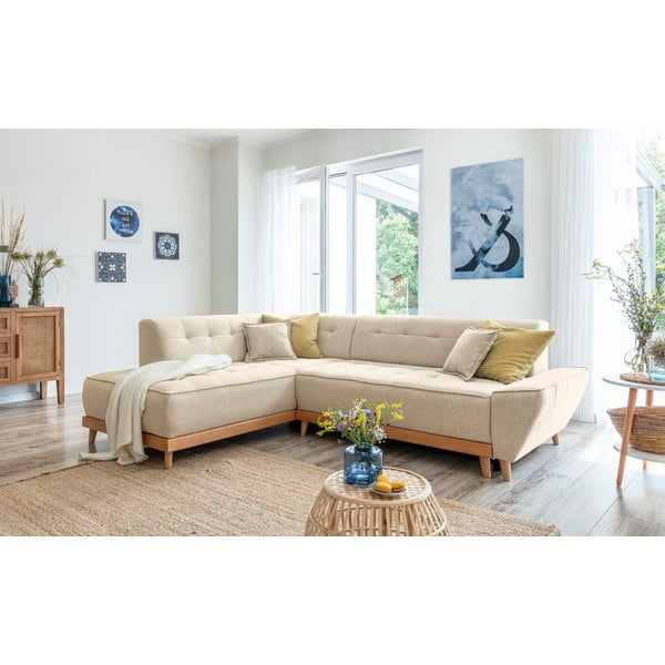 Beež nurgadiivanvoodi (vasak nurk) Dazzling Daisy - Miuform-image-3