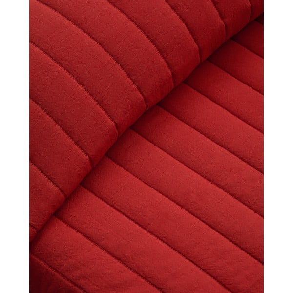 Punane tepitud orgaanilisest puuvillast voodikate 180x240 cm Sini - Kave Home-image-3