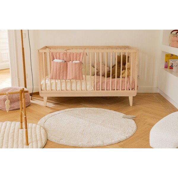 Roosa orgaanilisest puuvillast hällitasku riidepuu 40 cm Benjamin Vintage Nude – Lorena Canals-image-4