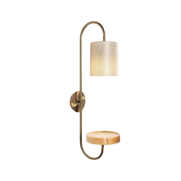 Kuldne metallist seinalamp kreemja varjundiga Opviq lights Marylena - Opviq lights-image-3