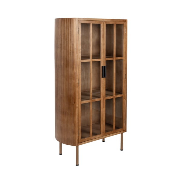 Kummipuidust vitriinkapp 80x140x38 cm Yaz - White Label-image-2