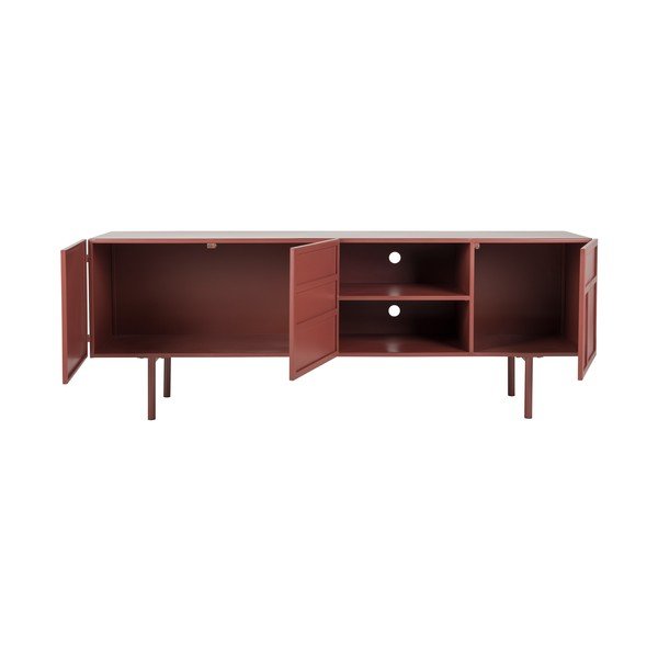 Punane metallist telekaalus 160x58x36 cm Davis - White Label-image-3