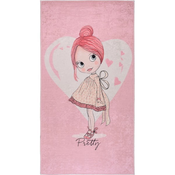 Roosa pestav laste vaip 80x120 cm Pretty Girl - Vitaus