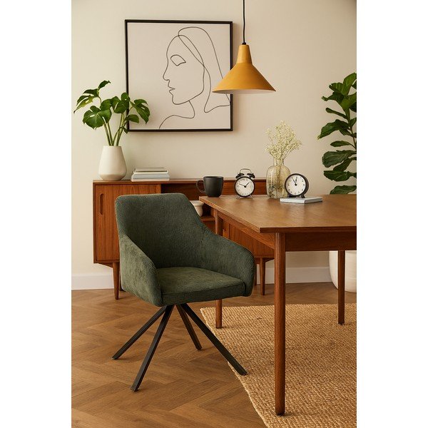 Roheline polsterdatud söögitool Lunio - Bonami Essentials-image-1