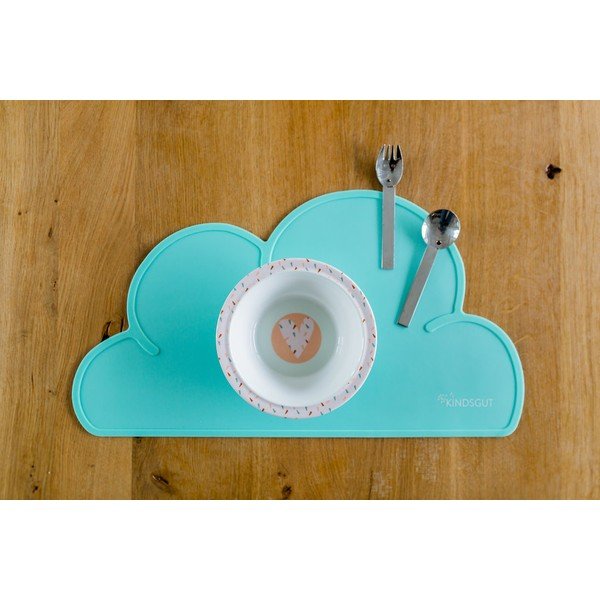 Türkiissinine silikoonist taldrikutekk Cloud, 49 x 27 cm - Kindsgut-image-1