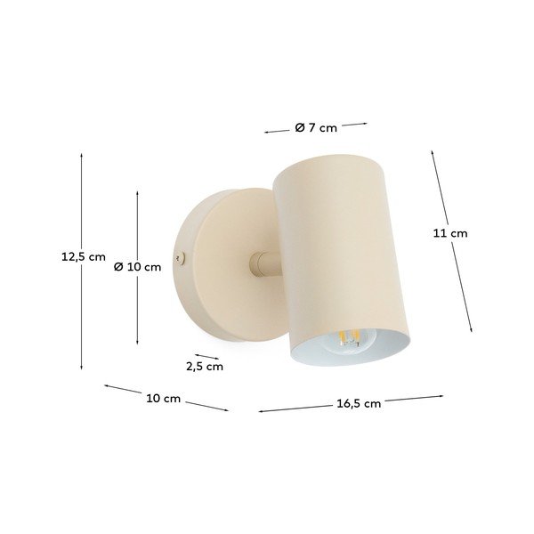 Beež metallist seinalamp Manie - Kave Home-image-4