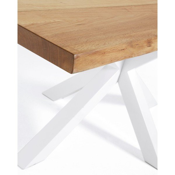 Söögilaud tammepuust pealispinnaga 90x160 cm Argo - Kave Home-image-4
