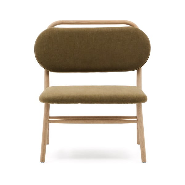 Roheline šenillist tugitool Helda - Kave Home-image-2