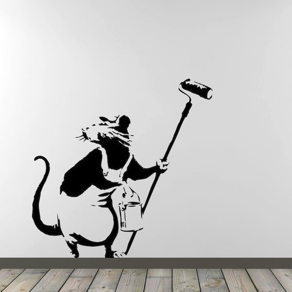 Samolepka na zeď Rat Painter by Banksy