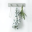 Valge-roheline linane teerätik Eucalyptus, 65 x 45 cm - Linen Tales
