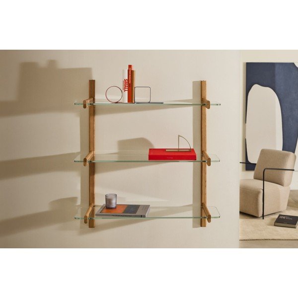 Klaasist komponent - riiul 3 tk 90x1 cm Sitra - Kave Home-image-1