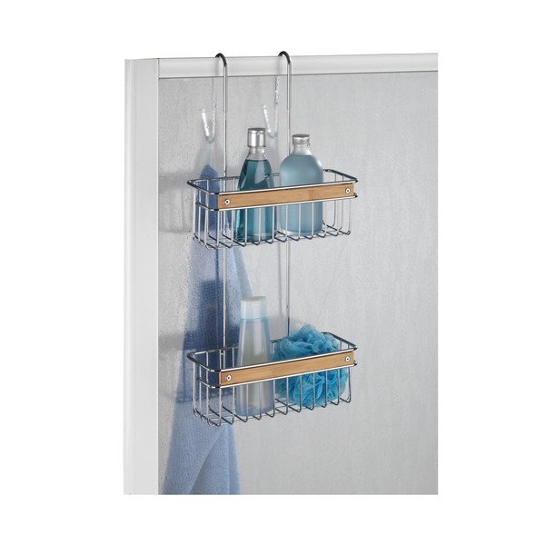 Kahekorruseline roostevabast terasest duširiiul rippuv riiul Zerbo - Wenko-image-2