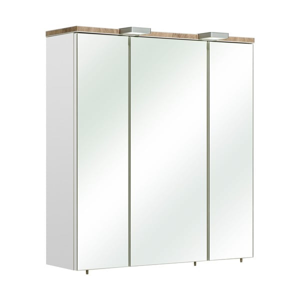 Valge rippuv vannitoakapp koos peegliga 65x70 cm Set 931 - Pelipal