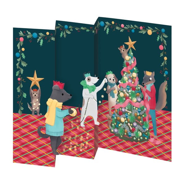 Jõulukaardid 5tk komplektis Animal Crackers - Roger la Borde