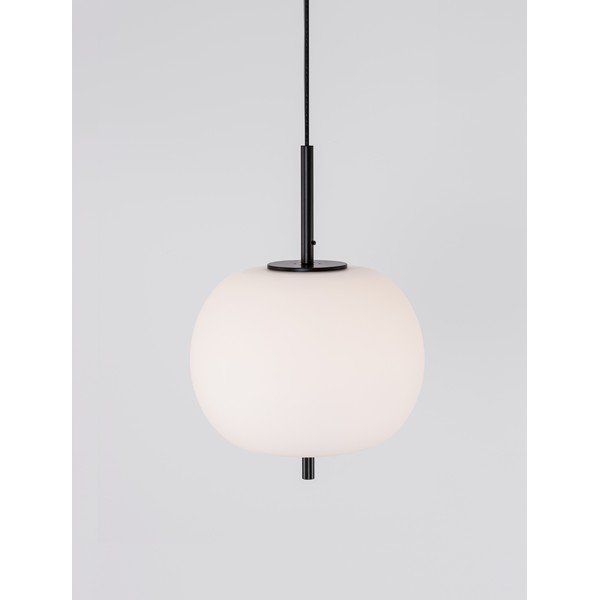 Valge/must klaasist ripplamp ø 30 cm Lato - Nova Luce-image-4