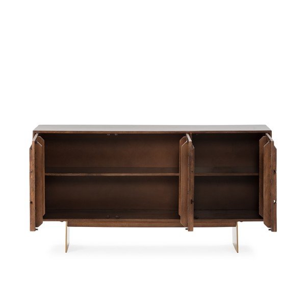 Pruun mangopuidust kummut 145x76x40 cm Trisha - MOME-image-3