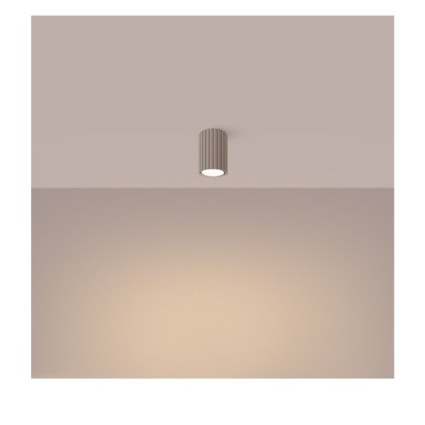 Hallikaspruun metallist kohtvalgusti ø 6,5 cm Gleam - Sollux-image-1