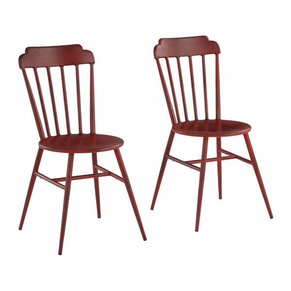 Sada 2 červených bukových židlí Støraa Toledo