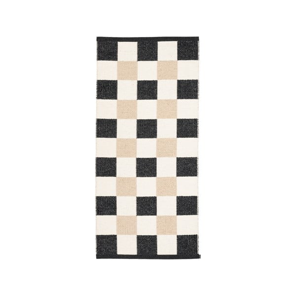 Must-kreem sise/välisvaip 70x160 cm Pix Black Vanilla – Pappelina-image-4