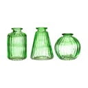 Komplekt 3 rohelisest klaasist vaasi Bud - Sass & Belle