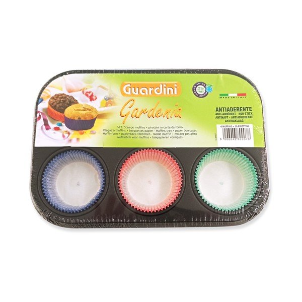 6 terasest muffinivormi ja 30 paberist muffinivormi komplekt. - Guardini-image-2