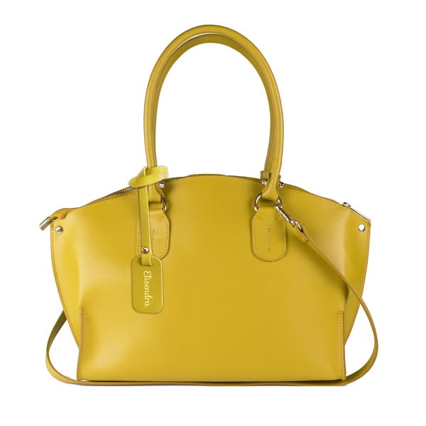 Žlutá kožená kabelka Maison Bag Mary