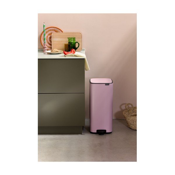 Roosa terasest prügikast 30 l Bo - Brabantia-image-1