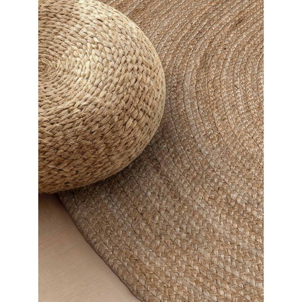 Kahepoolne/käsitsi kootud džuudist vaip tumedas naturaalses värvitoonis 160x230 cm Braided - Hanse Home-image-3