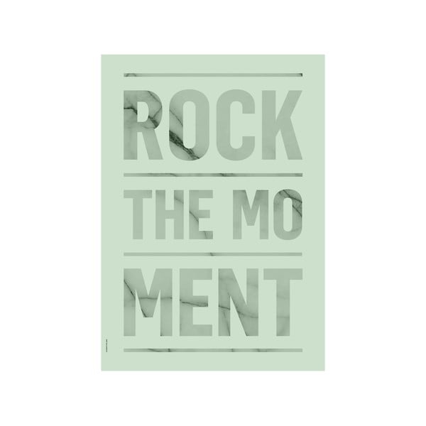 Autorský plakát Rock The Moment Green, A3