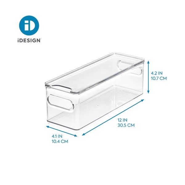 Läbipaistev kaanega hoiukarp iDesign The Home Edit, 31,1 x 10,8 cm - iDesign/The Home Edit-image-4
