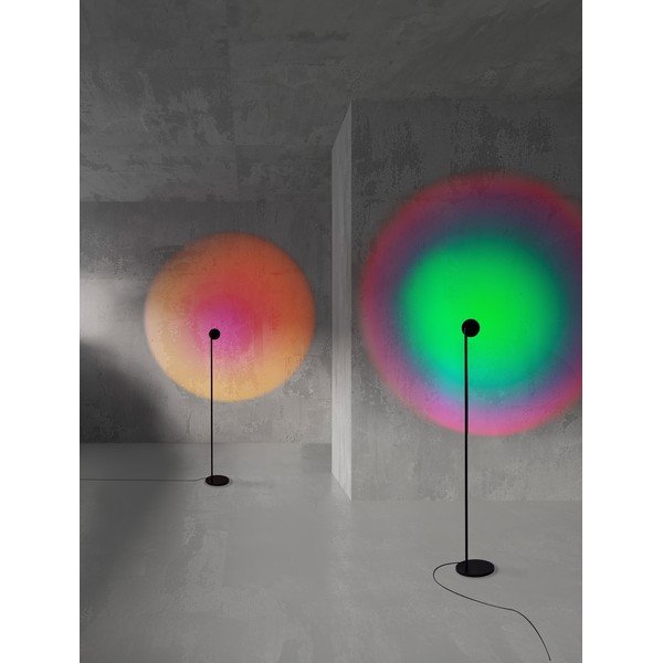 Matt must metallist LED-põrandalamp painduva/hämardatava konstruktsiooniga (kõrgus 121 cm) Irida - Nova Luce-image-1