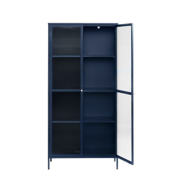 Tumesinine metallist vitriinkapp 90x190 cm Bronco - Unique Furniture-image-3