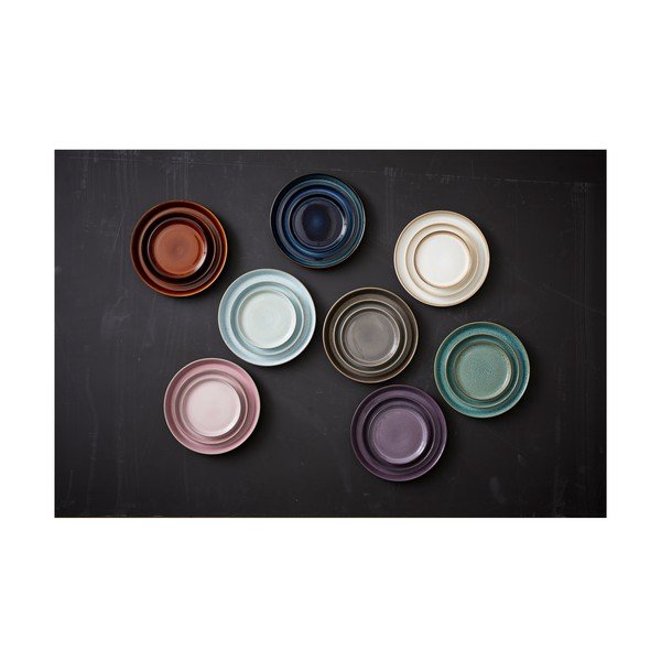 Must/sinine kivikeraamikast magustoidutaldrik ø 21 cm Dark Blue/Black - Bitz-image-3