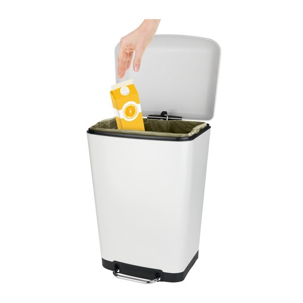 Valge pedaaliga prügikast , 30 l - Wenko-image-2
