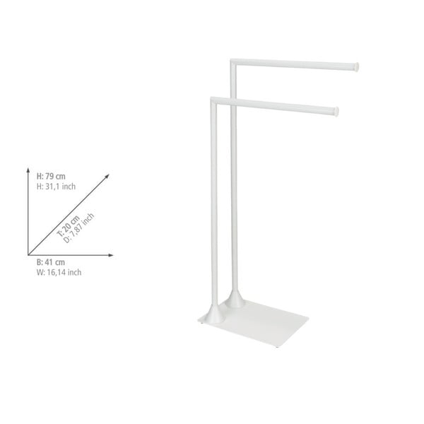 Valge terasest rätikuhoidja Hella - Wenko-image-4