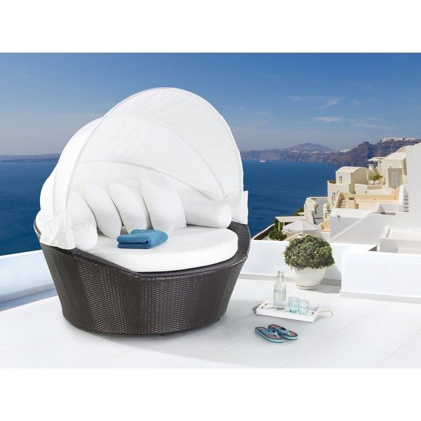 Zahradní pohovka z umělého ratanu se skládacím přístřeškem Monobeli Miranda-image-1