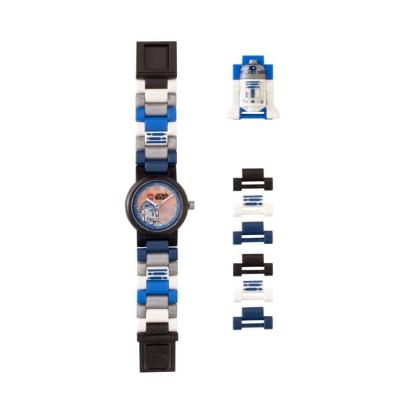 Laste sini-must-valge kell koos Star Wars R2D2 figuuriga - LEGO®