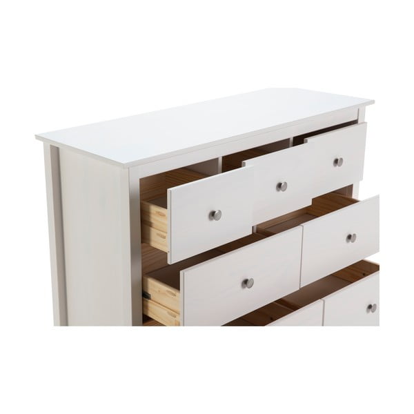 Valge männipuidust kummut 110x80 cm Berna – Marckeric-image-4