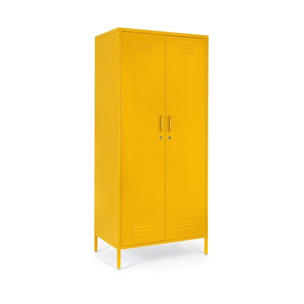 Kollane metallist lukustatav kapp 80x185x50 cm Cambridge - Yes Everyday-image-2