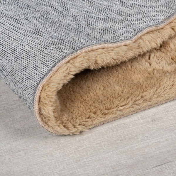 Pruun sünteetiline karusnahk vaip 160x230 cm Faroe Wool Look Fur - Flair Rugs-image-2