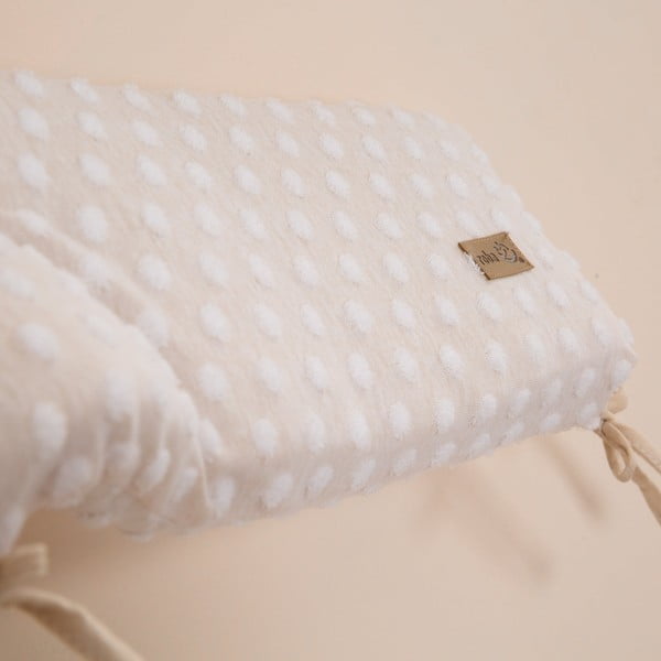 Beež puuvillaseguga võrevoodi äärekaitse 170 cm Frosty Almond - Roba-image-3