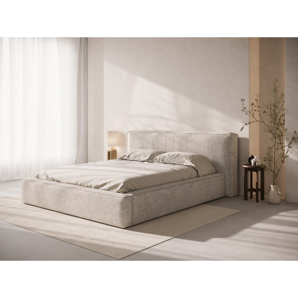Beež polsterdatud voodi peats 189x100 cm Olivia – Micadoni-image-1