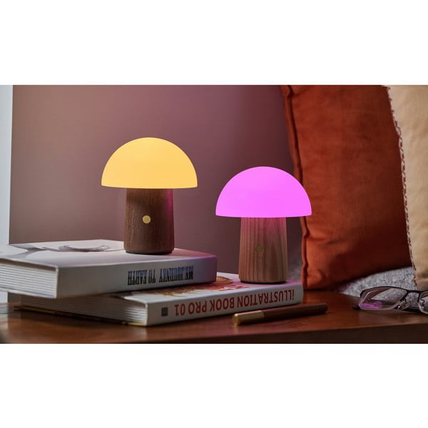 Valge LED-lauavalgusti (kõrgus 12,5 cm) Alice Mushroom - Gingko-image-1