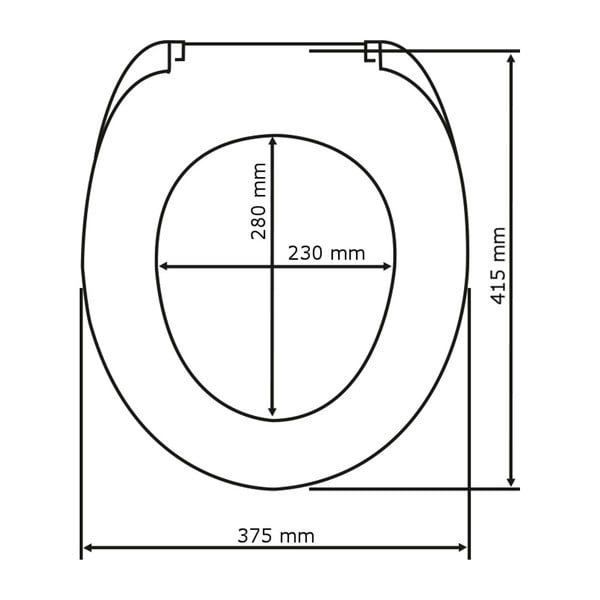 Helehall WC-istekene lihtsa sulgemisega , 44,5 x 37,5 cm Samos - Wenko-image-3