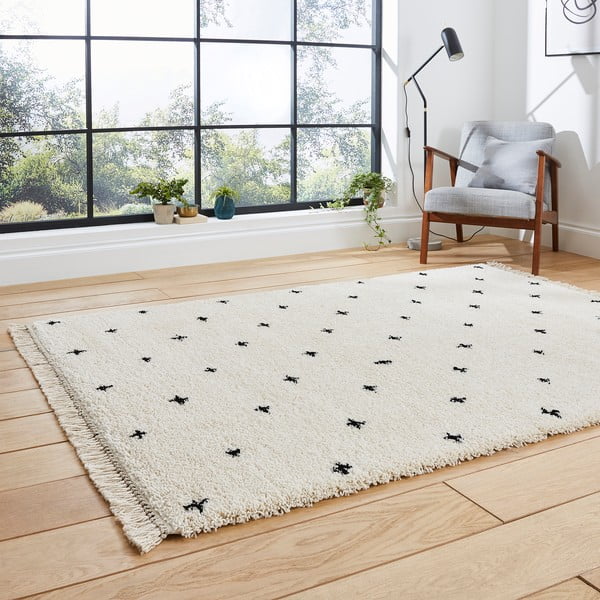 Valge ja must vaip Dots, 120 x 170 cm Boho - Think Rugs-image-2