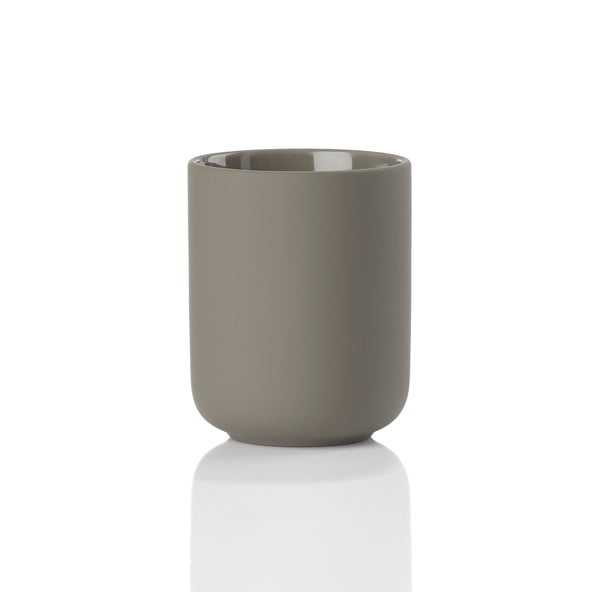 Pruun keraamiline tass hambaharjade jaoks Ume - Zone-image-3