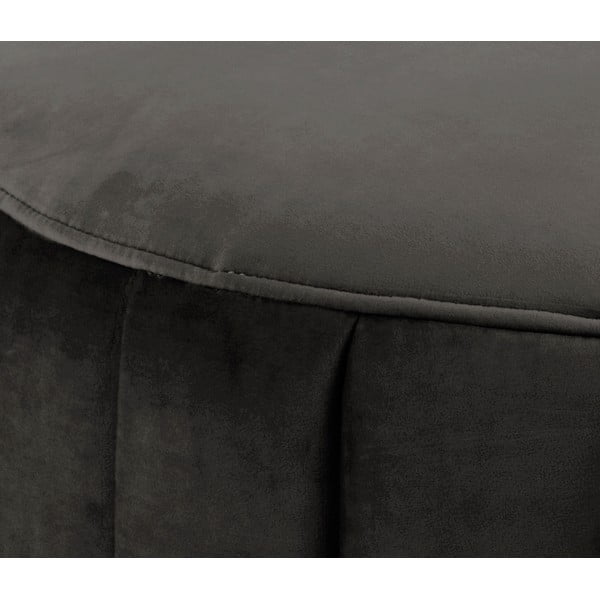 Pruun-hall sametist pouf , ⌀ 60 cm Doria - Actona-image-1